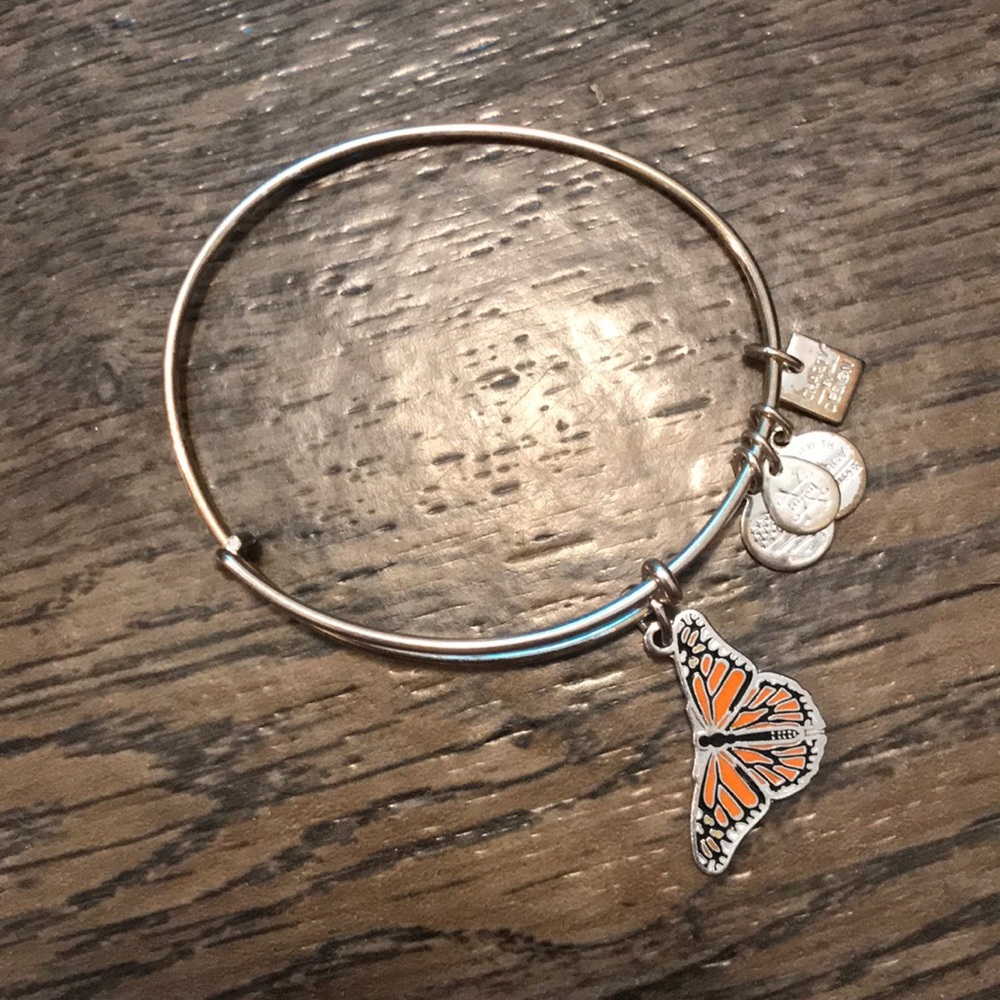 Alex and ani orange butterfly